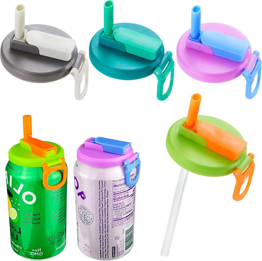 4PCS Silicone Cane Cap with Straw