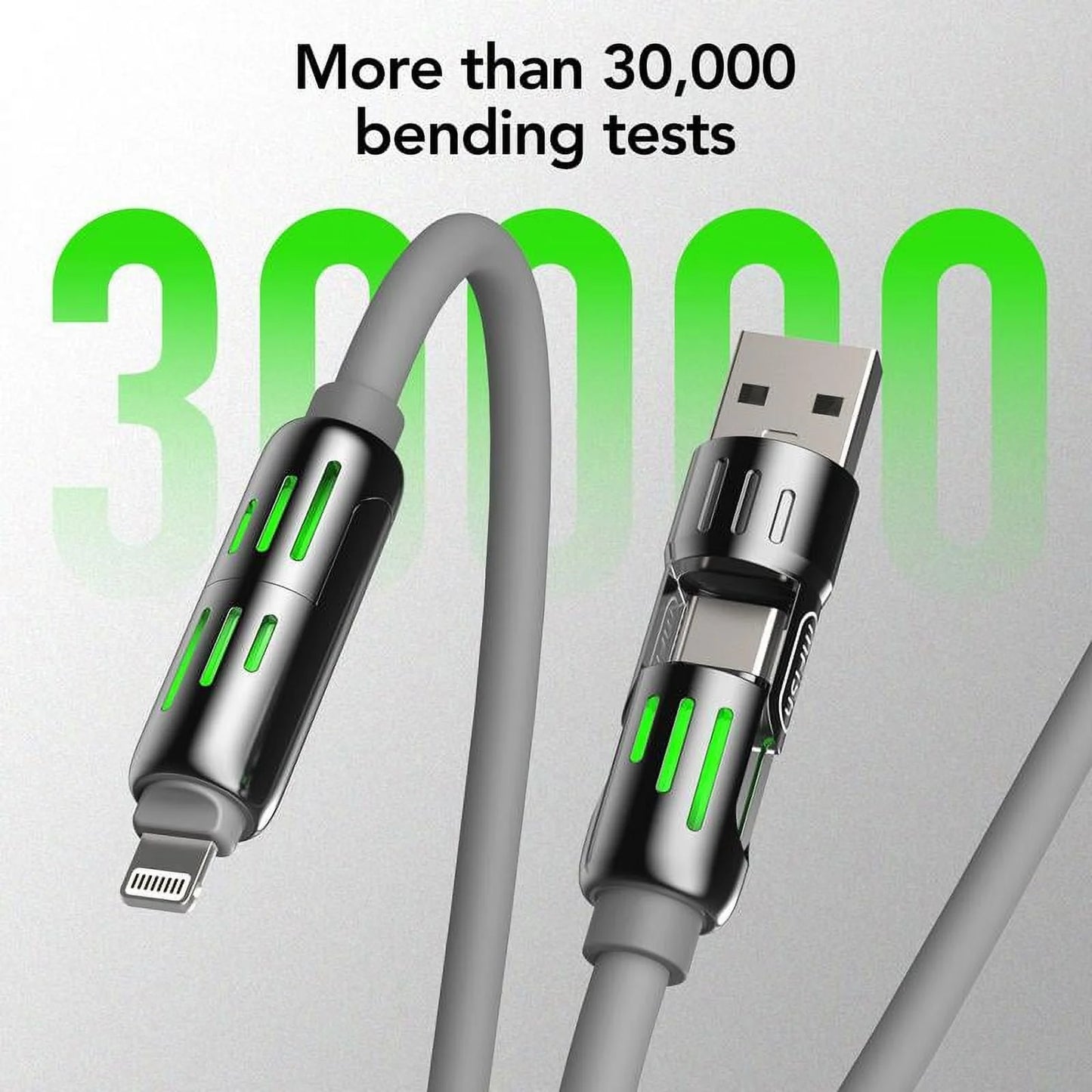 4-in-1 Retractable 240W Fast Charging Cable